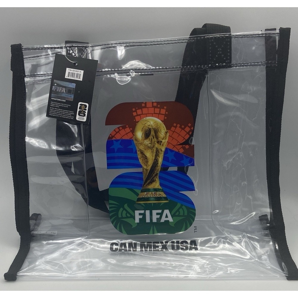 Official FIFA World Cup 2026 Merch Clear Tote Bag Soccer USA CAN MEX Licnsd New